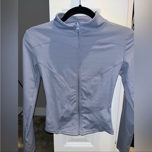 blue cropped define jacket